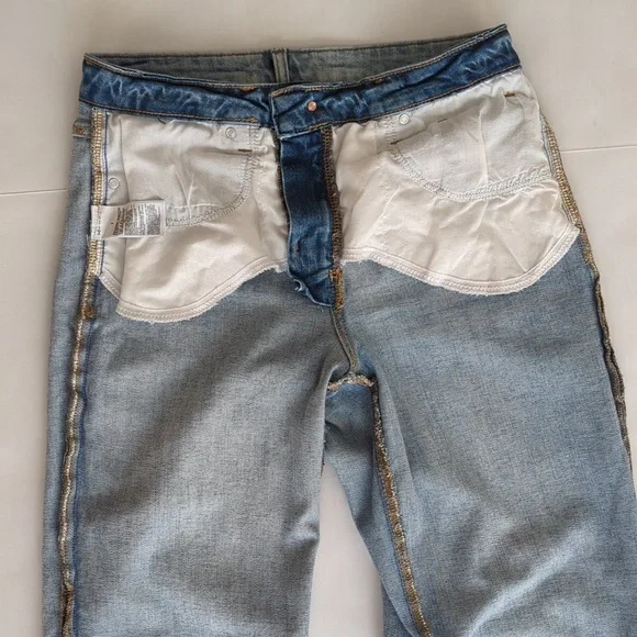 Old Navy High-Rise O.G. Loose Straight Secret-Smooth Pockets Mom Jeans 6 Blue - Picture 12 of 15